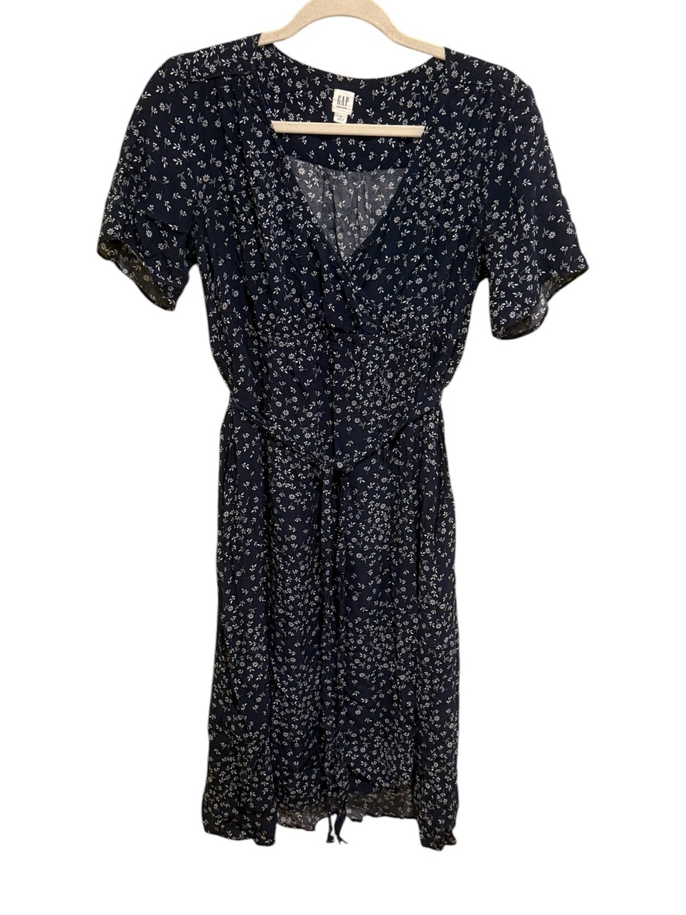 GAP Maternity Classic Navy Floral Midi Dress - Size Small